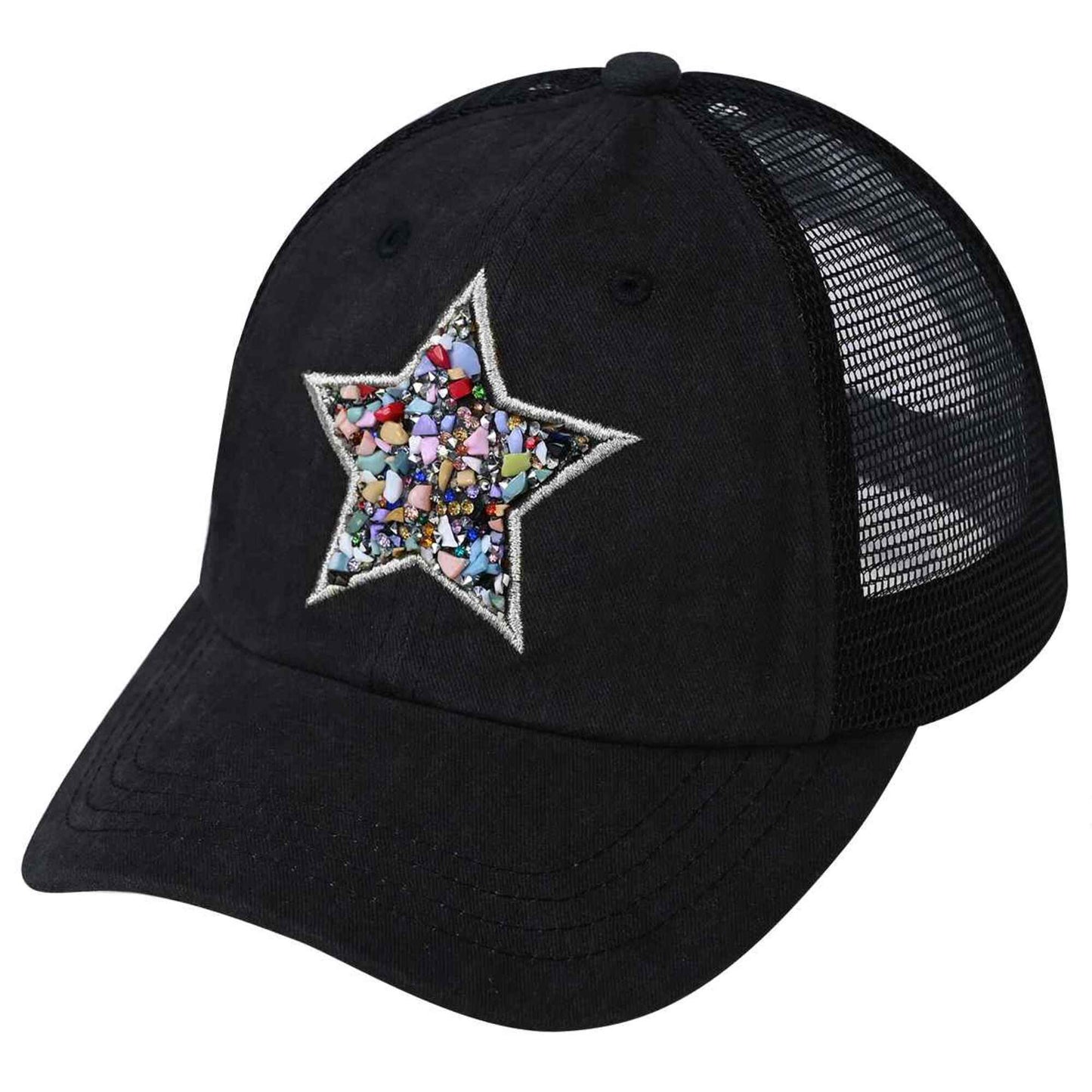 Star Stone Embellishment Baseball Cap