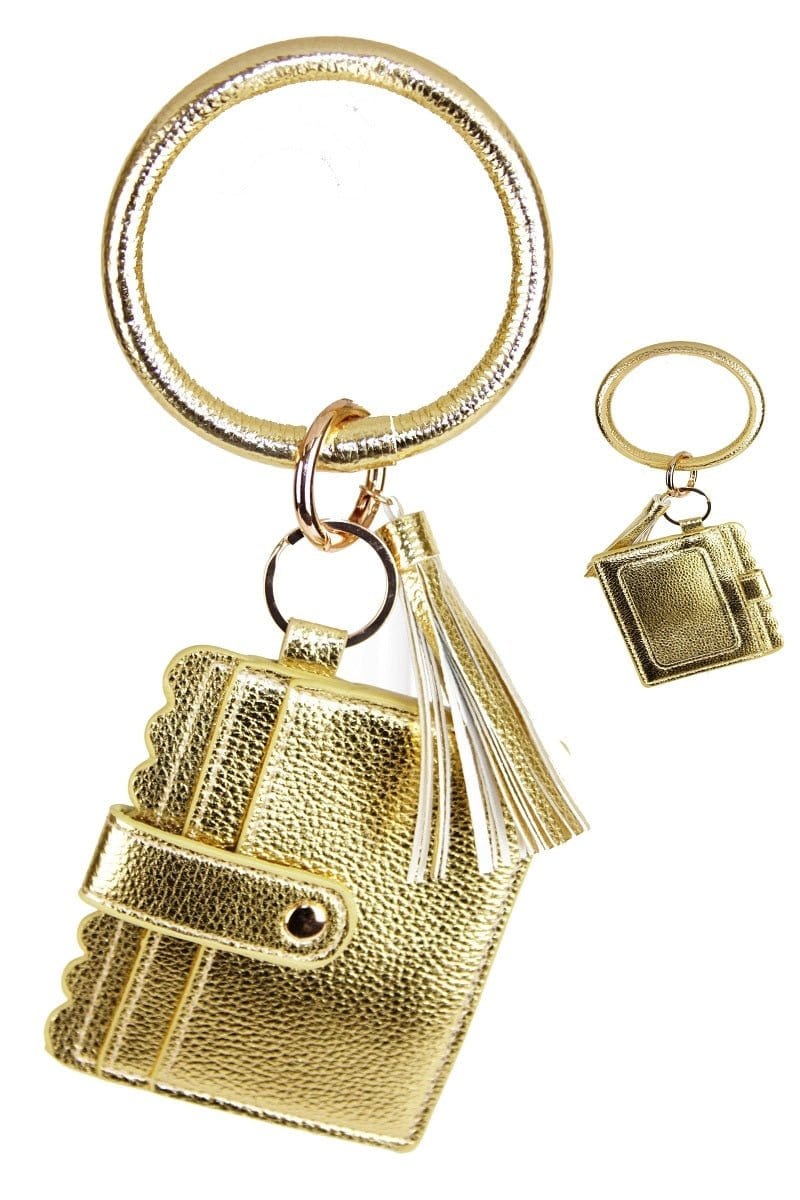 Solid Bangle/Key-Chain/Wallet w/ID Window