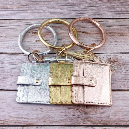 Solid Bangle/Key-Chain/Wallet w/ID Window