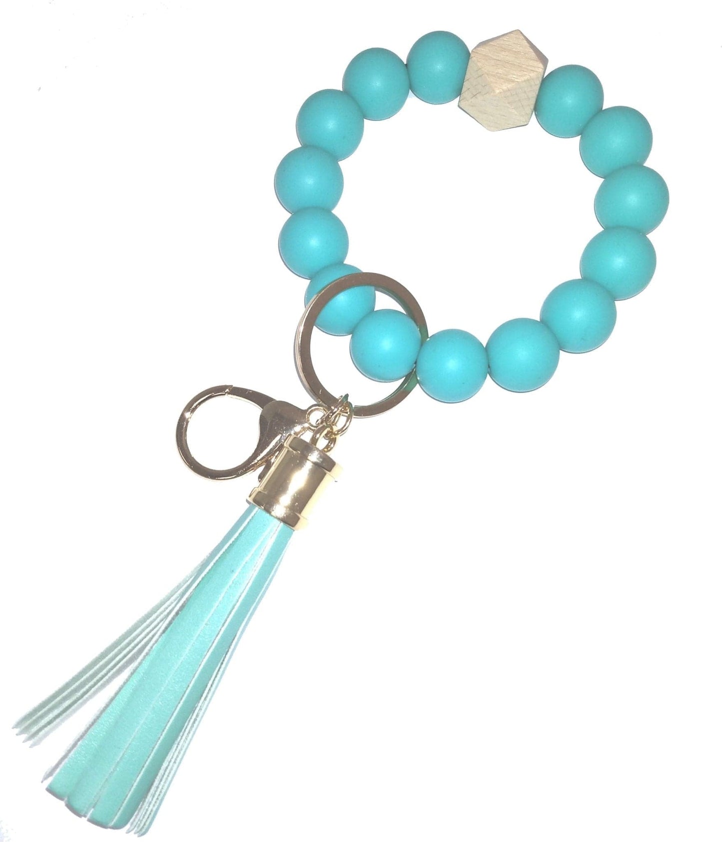 Silicone Beaded Keyring/Keychain Bracelet