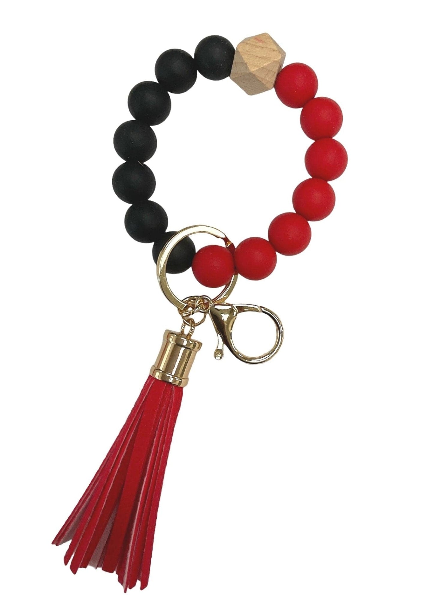 Silicone Beaded Keyring/Keychain Bracelet