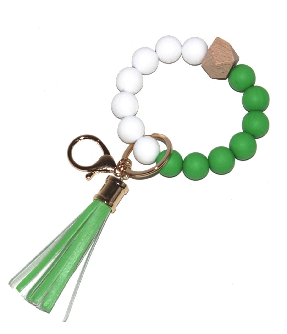 Silicone Beaded Keyring/Keychain Bracelet