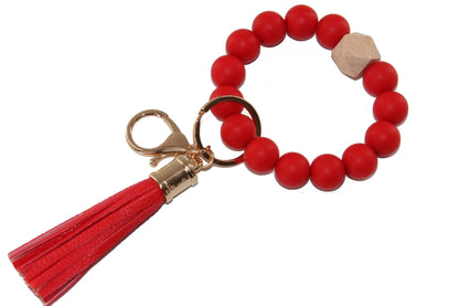 Silicone Beaded Keyring/Keychain Bracelet