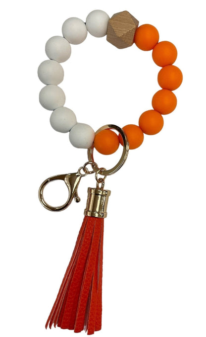 Silicone Beaded Keyring/Keychain Bracelet