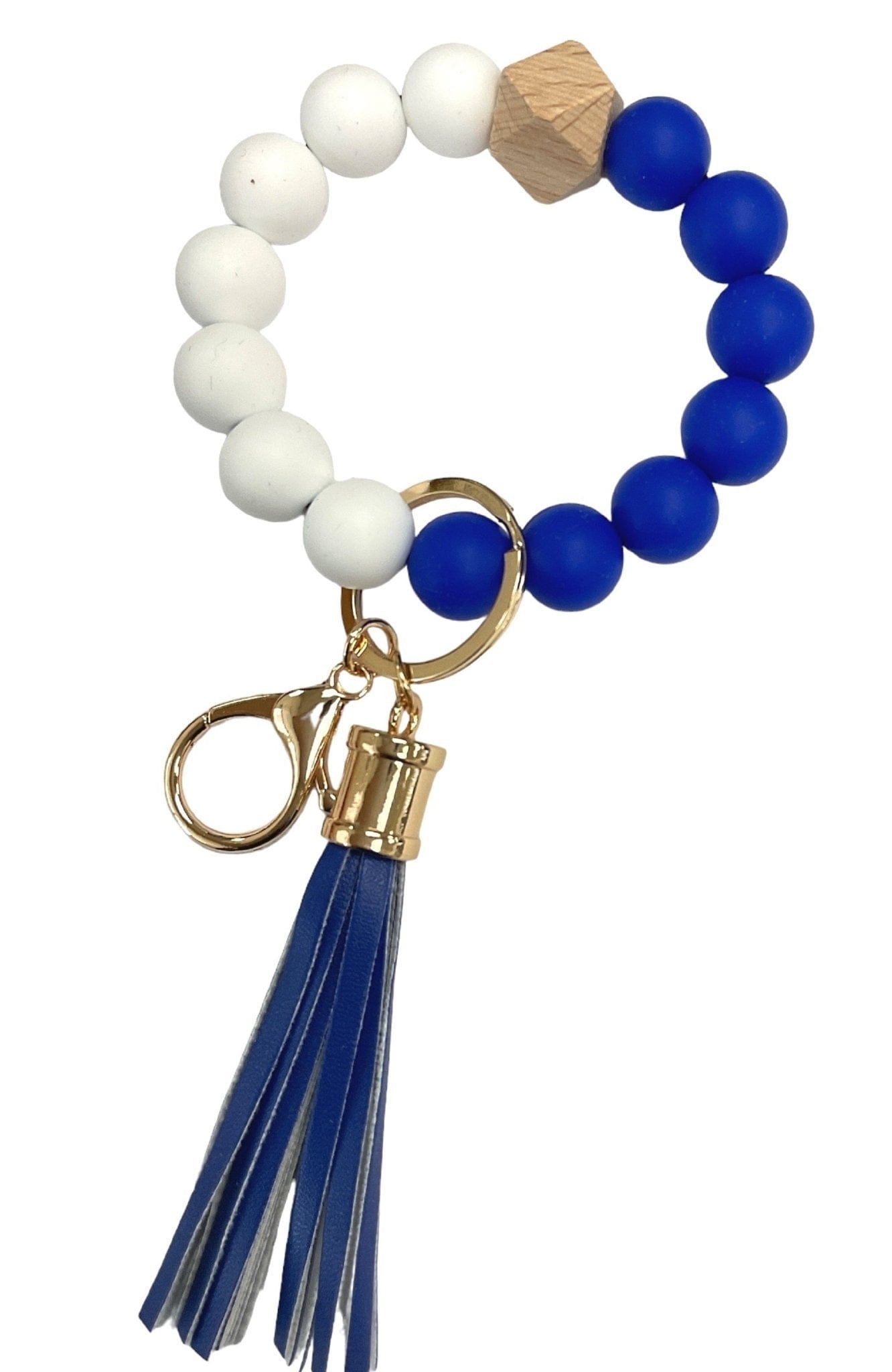 Silicone Beaded Keyring/Keychain Bracelet