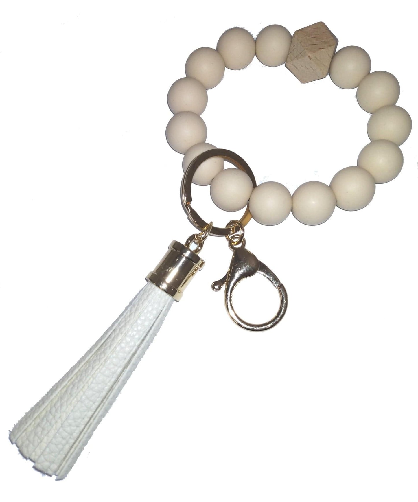 Silicone Beaded Keyring/Keychain Bracelet