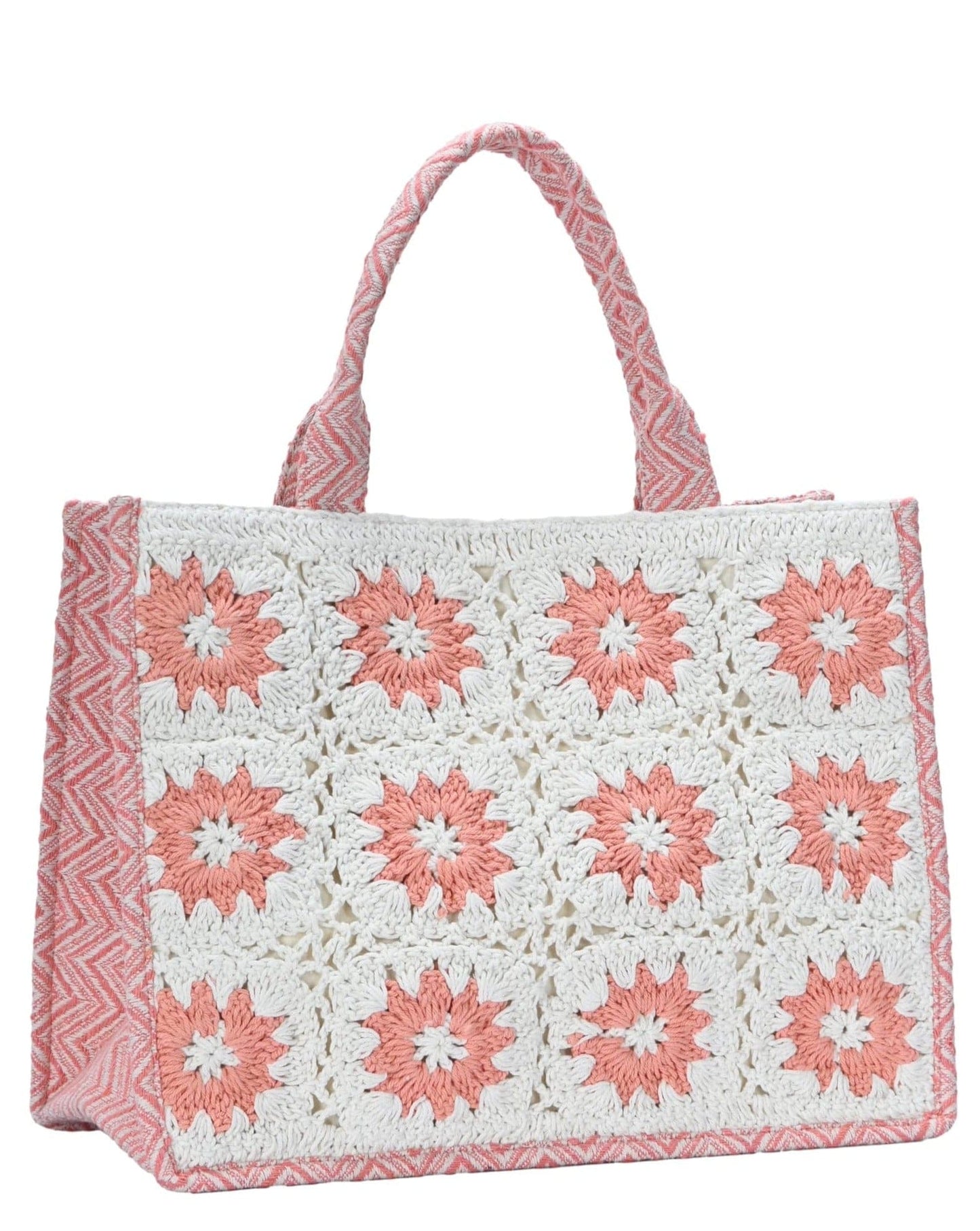 Flower Crochet Tote Bag