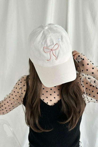 Embroidered Ribbon Design Baseball Cap