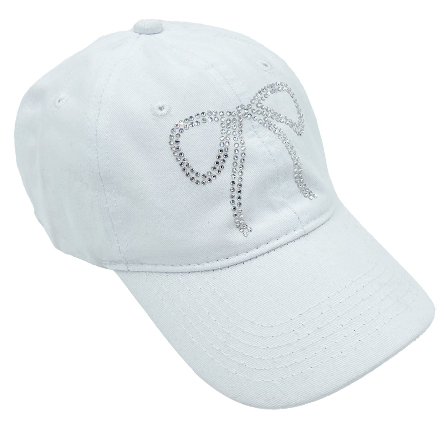 Large Rhinestone Bow Baseball Cap