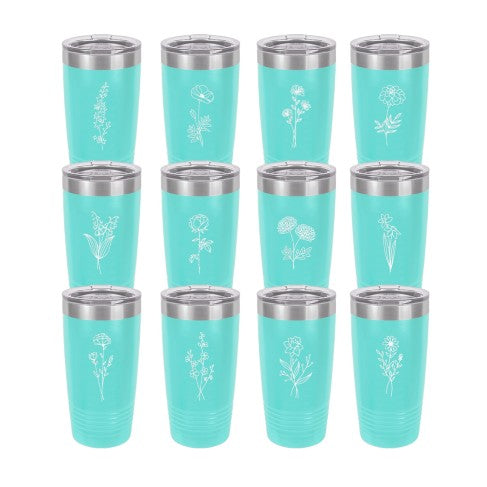 Birth Month Flower 20oz. Tumbler