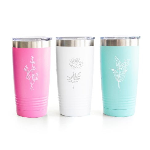 Birth Month Flower 20oz. Tumbler