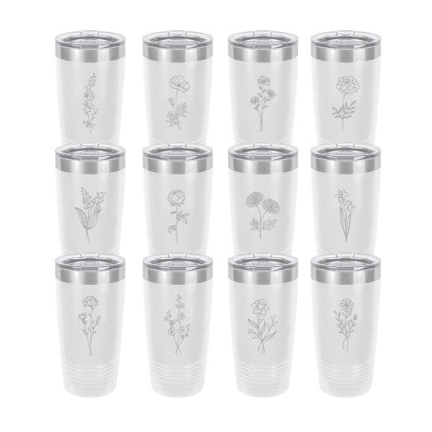 Birth Month Flower 20oz. Tumbler