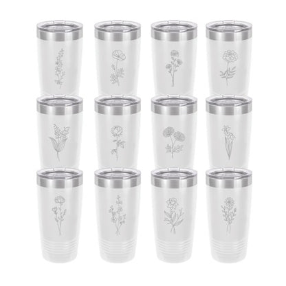 Birth Month Flower 20oz. Tumbler