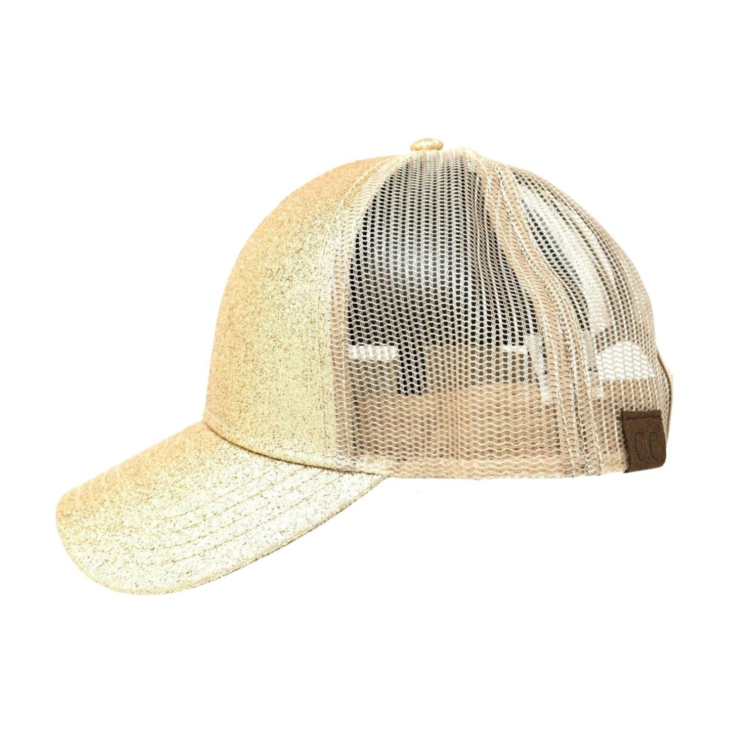 Washed Mesh Back High Pony Baseball Cap