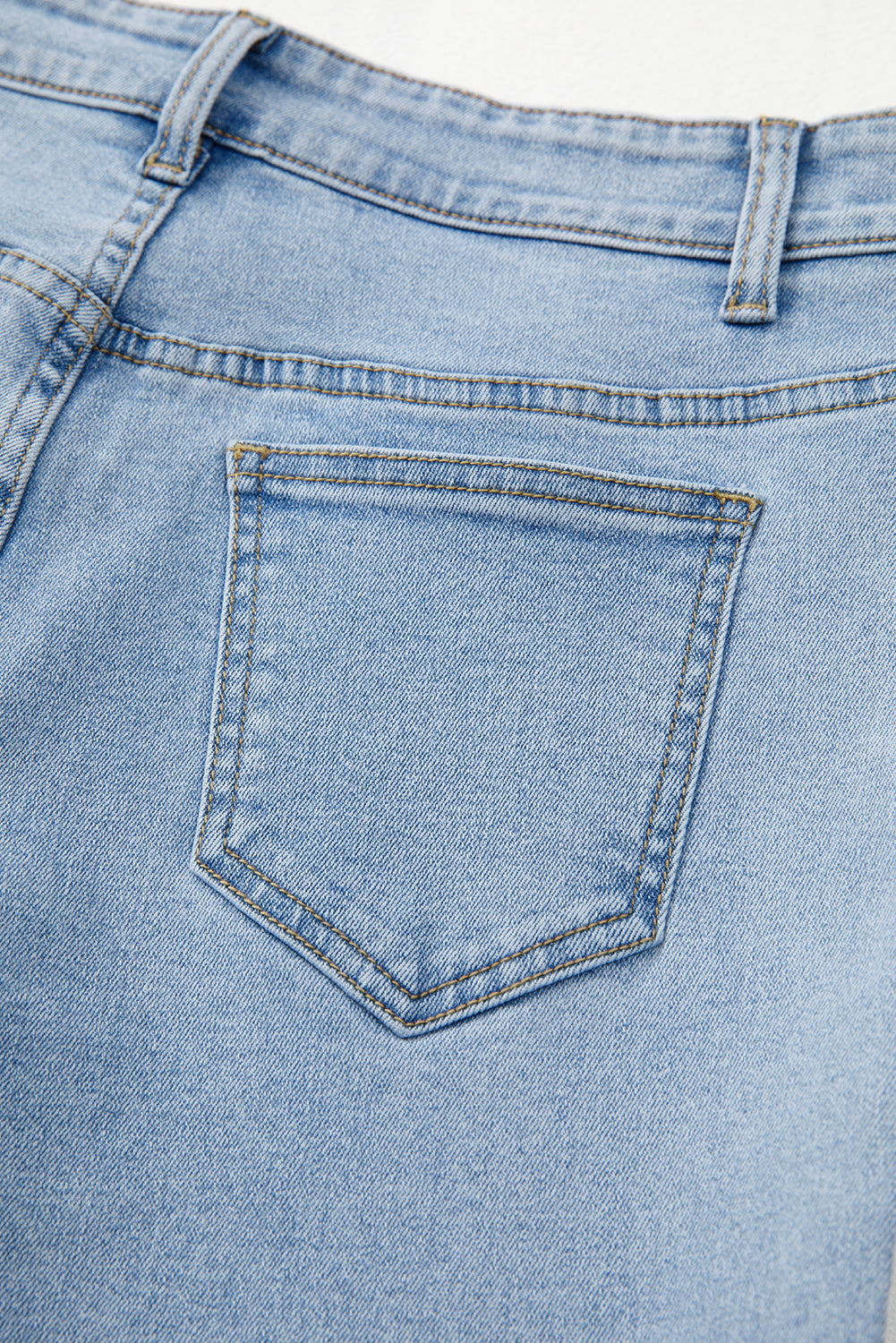 Beau Blue Bowknot Decor Boyfriend Cargo Jeans