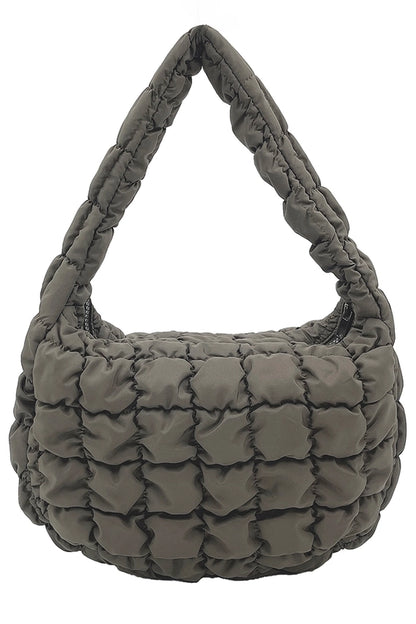 12" Small Quilted Puffer Tote Bag