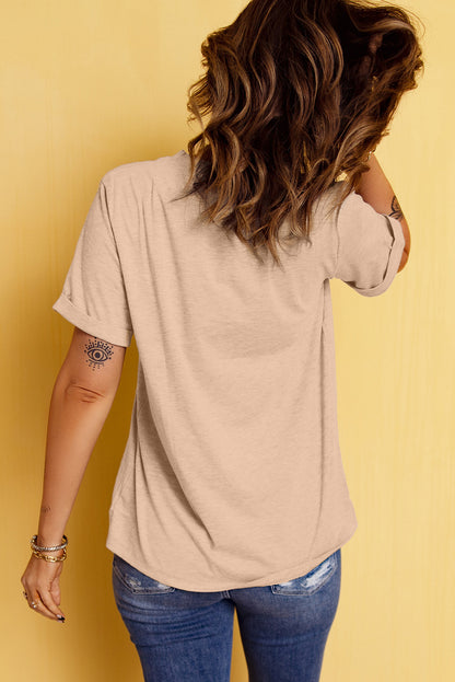 Bow Graphic Round Neck Short Sleeve T-Shirt