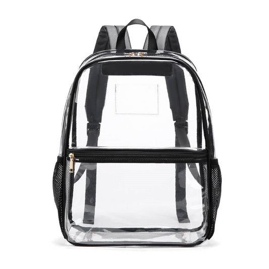 Macy Mesh Pocket Clear Backpack