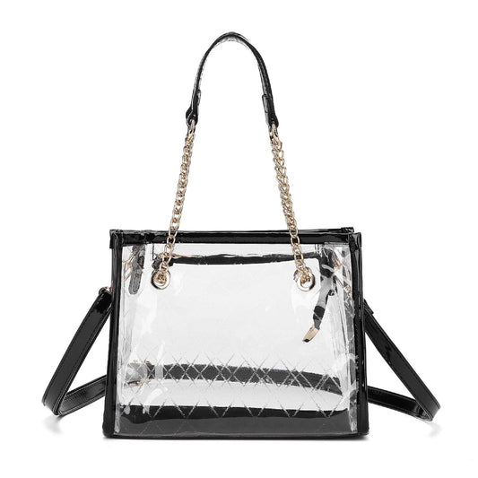 Carissa Clear Chain Strap Mini Satchel Bag