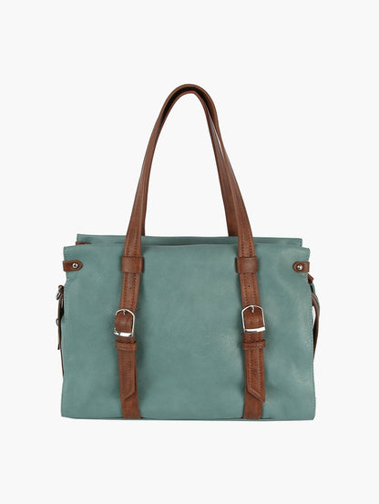 Lori Two Tone Satchel Tote