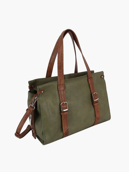 Lori Two Tone Satchel Tote