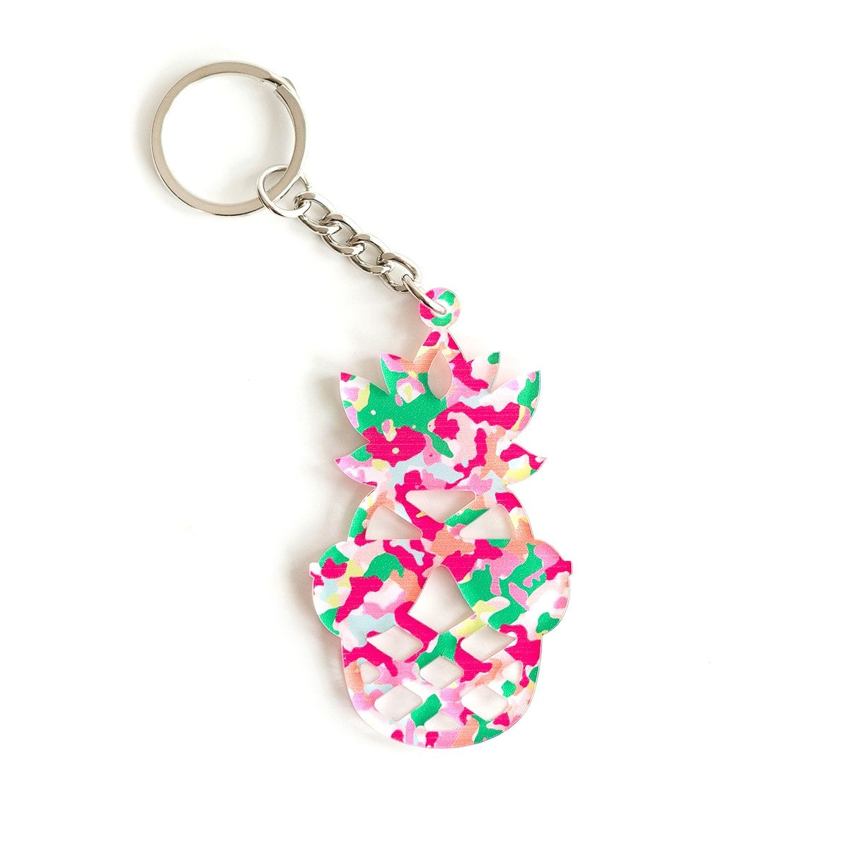 Fruit Punch Pink Pineapple Keychain