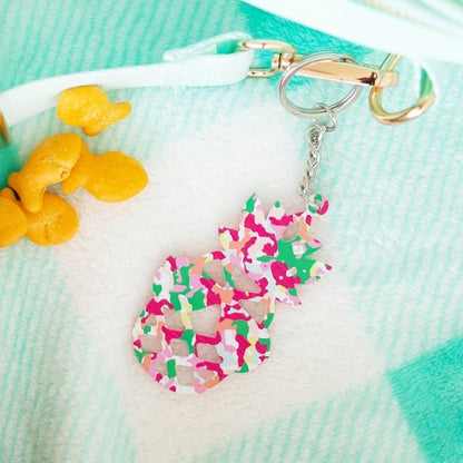 Fruit Punch Pink Pineapple Keychain