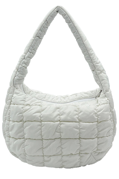 12" Small Quilted Puffer Tote Bag