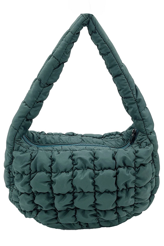 12" Small Quilted Puffer Tote Bag