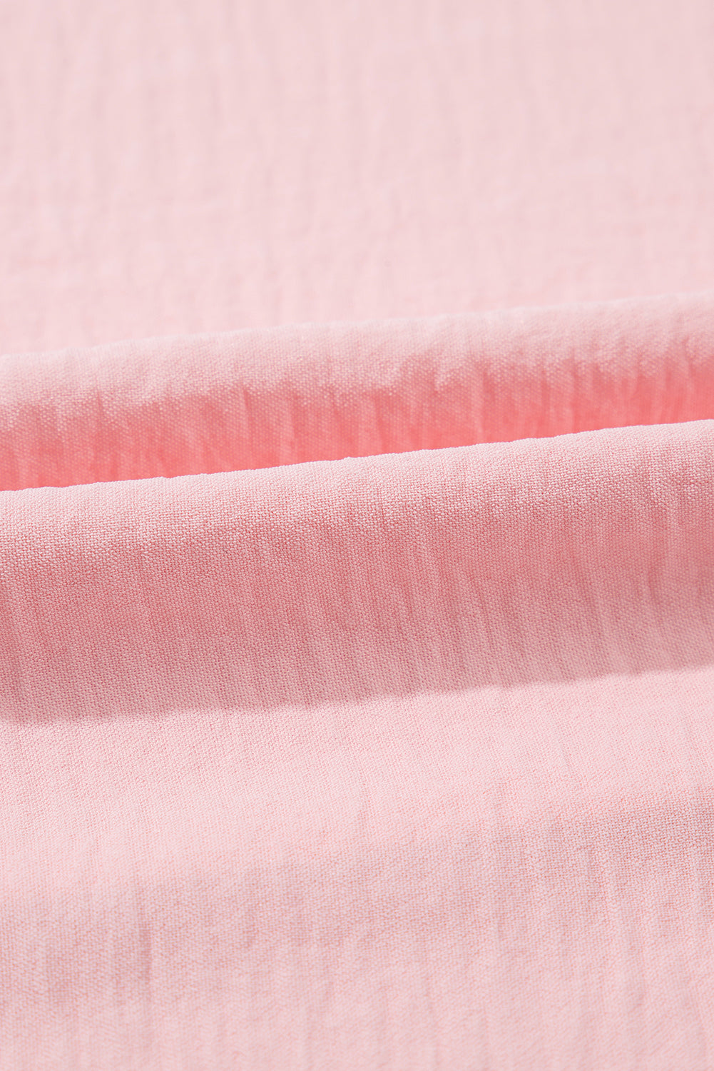 Pink Textured Half Sleeve V Neck Plus Size T Shirt with Chest Pocket