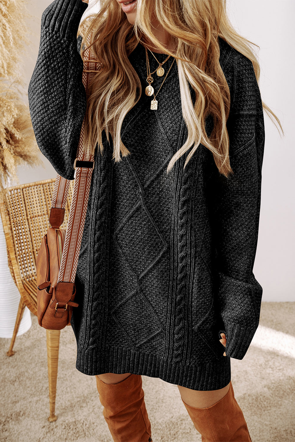 loose knit dress Long Knit Sweater Dress, Long Loose Knit Turtleneck Dress, See Through Dress,  Open Wave Hand Knit Dress, Winter Fetish Dress Open Knit Dress