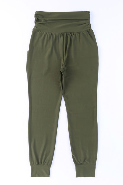 High-Rise Wide Waistband Joggers