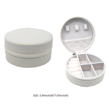 Round Zip Around Travel Jewelry Box