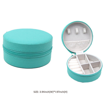 Round Zip Around Travel Jewelry Box