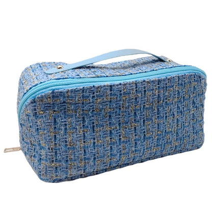 Tweed Zip Around Cosmetic Pouch