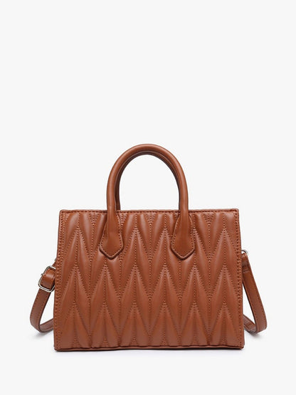 Herringbone Satchel w/ Dual Handles