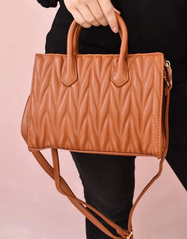 Herringbone Satchel w/ Dual Handles