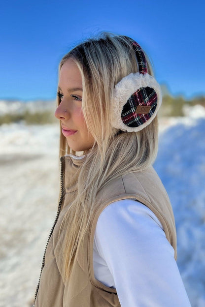 Plaid Pattern Earmuffs