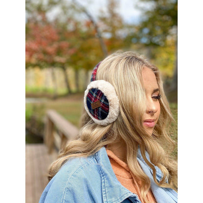 Plaid Pattern Earmuffs