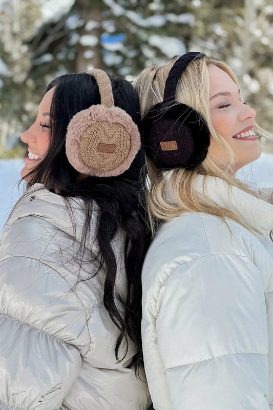 Cable Knit Furry Earmuffs