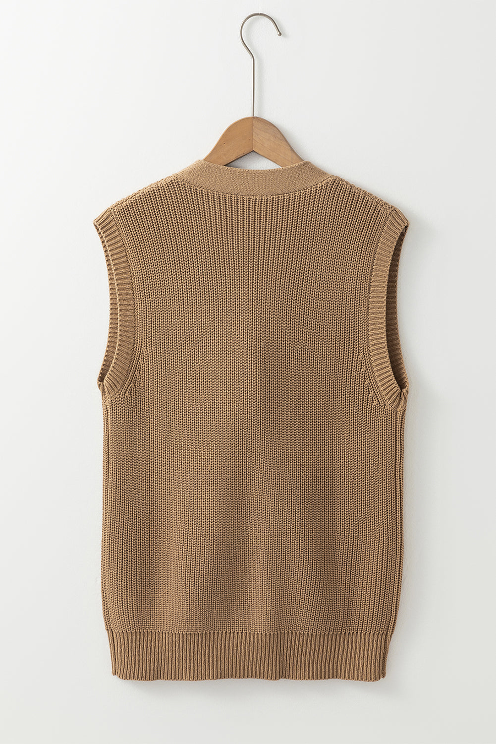 Parchment V Neck Buttoned Front Sweater Vest