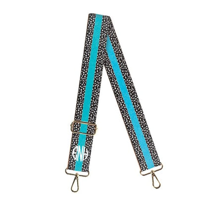 Aqua Stripe Dot Crossbody Strap