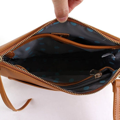 Smooth Pebble Leather Crossbody/Clutch