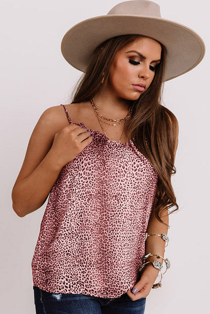 Pink Cheetah Print Shift Tank