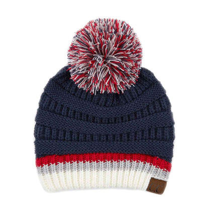 Team Color Ribbed Pom Beanie