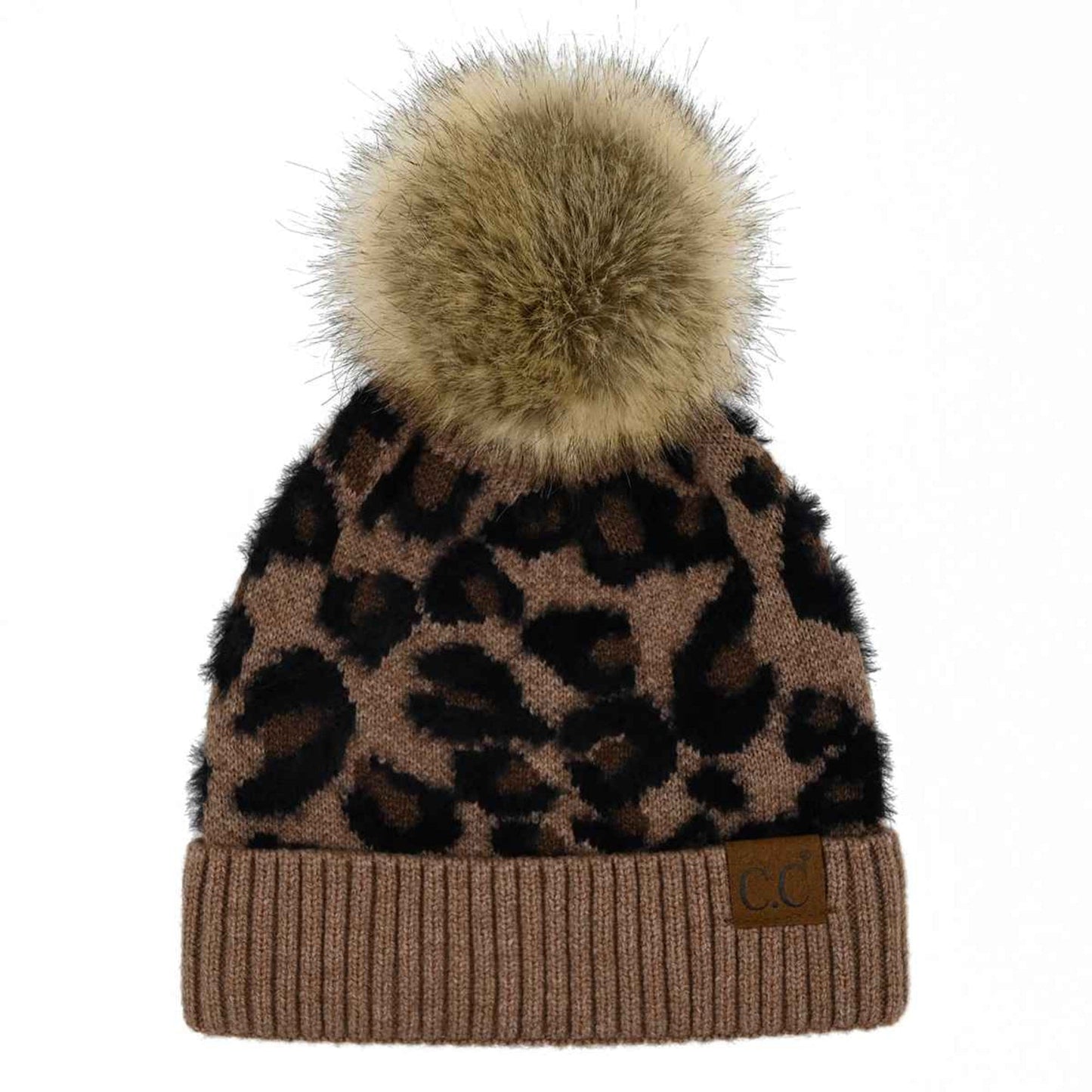 Harper Leopard Pom Beanie