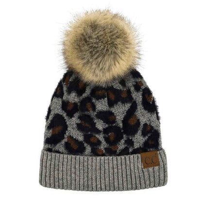 Harper Leopard Pom Beanie