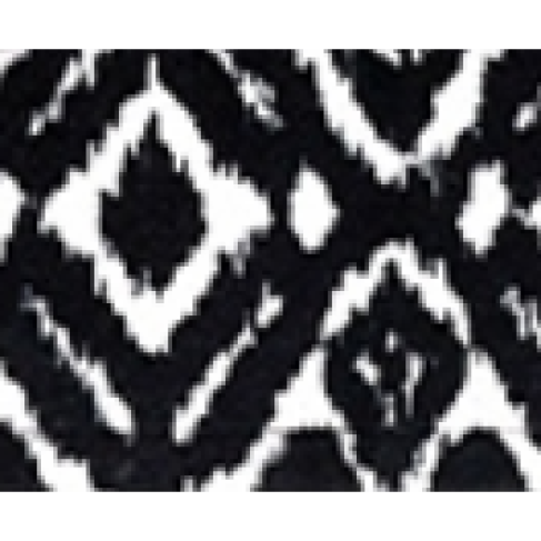 Personalized Black White Ikat Stripe Beach Towel