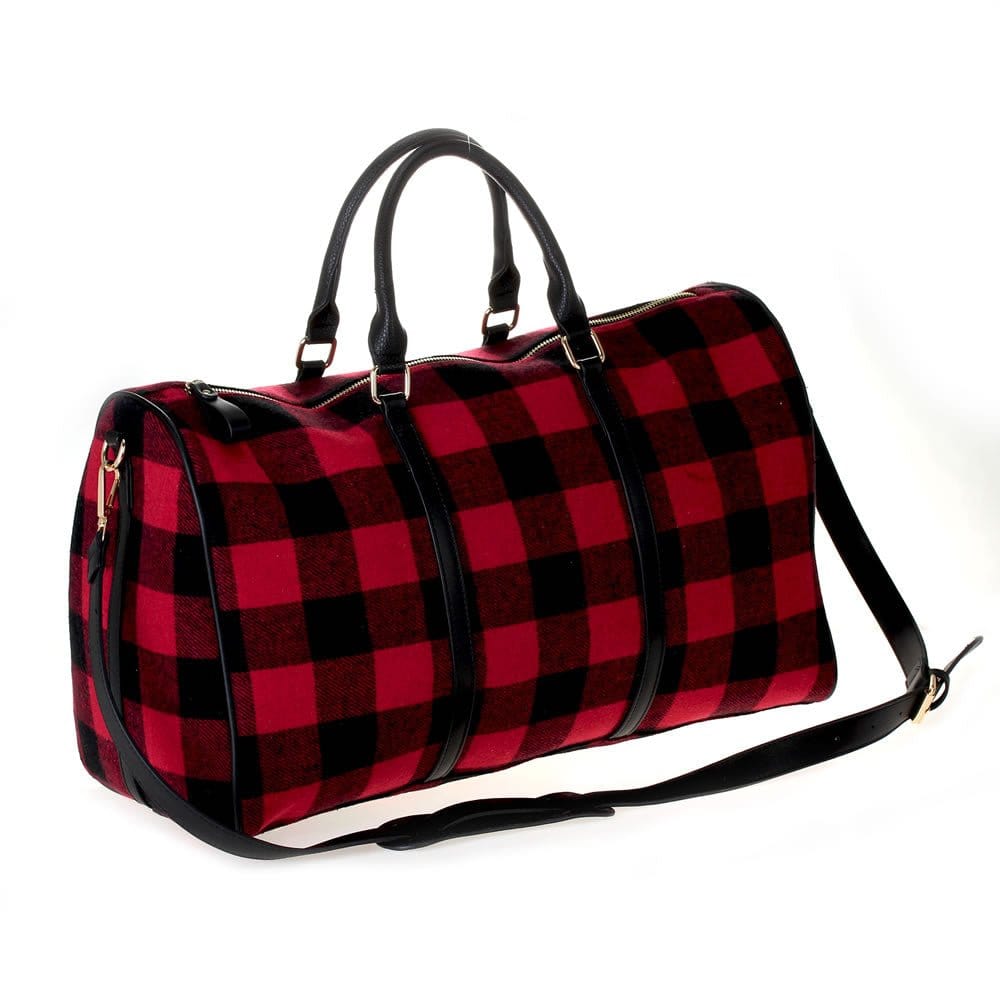 Buffalo Plaid Duffel Bag