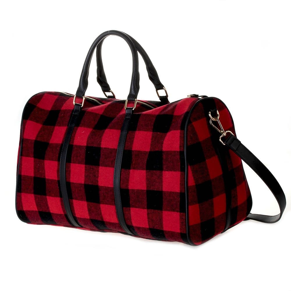 Buffalo Plaid Duffel Bag